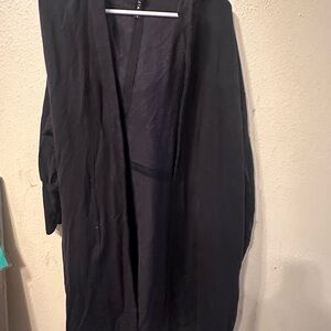 Athleta Black Open-Front Cardigan